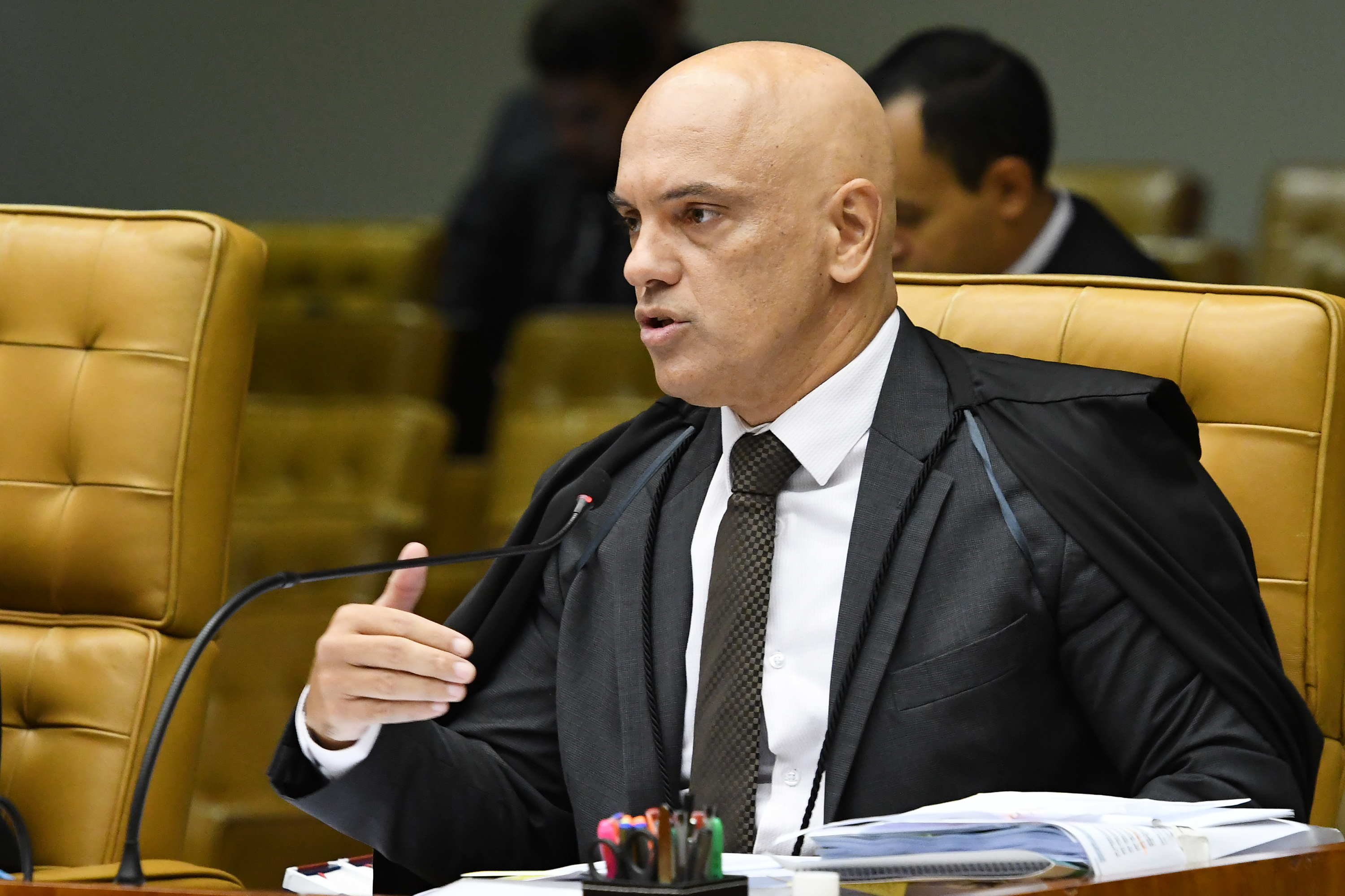 Ministro Alexandre de Moraes, relator do inquérito das fake news, durante sessão no STF/Foto: Carlos Moura/SCO/STF