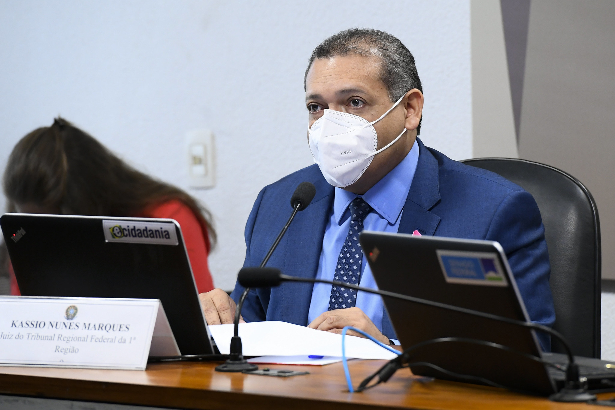 Novo ministro durante sabatina no Senado/Marcos Oliveira /Agência Senado