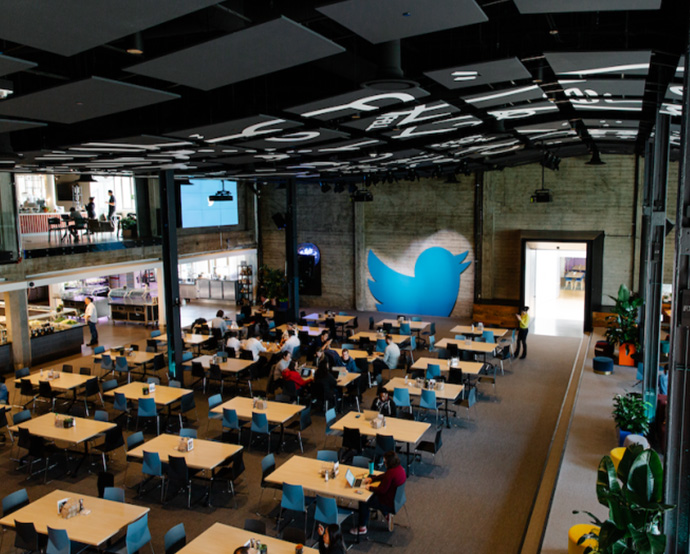 Áreas comuns na sede do Twitter em San Francisco, Califórnia. / Foto: Amer Abu-Dayyeh - Built IN