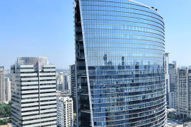 A torre Infinity é localizada na Avenida Faria Lima, em São Paulo, e abriga empresas como Credit Suisse, Meta e Bloomberg/Divulgação