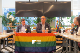 Tito Andrade, managing partner do Machado Meyer, e Reinaldo Bulgarelli, secretário executivo do Fórum./Foto: Fórum de Empresas e Direitos LGBTI+