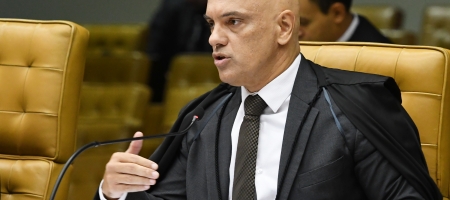 Ministro Alexandre de Moraes, relator do inquérito das fake news, durante sessão no STF/Foto: Carlos Moura/SCO/STF