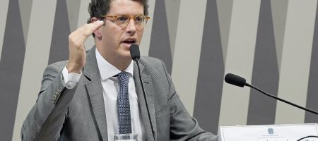 Ministro do Meio Ambiente, Ricardo Salles, em audiência pública/Roque de Sá/Agência Senado