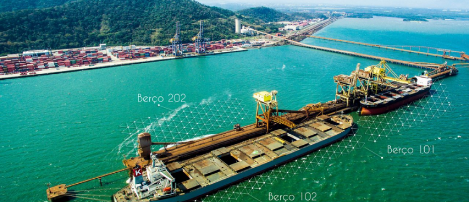 A CSN detém um terminal cativo para exportação de minério de ferro no Porto de Itaguaí/CSN